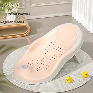 Vente en gros de <span class=keywords><strong>support</strong></span> de <span class=keywords><strong>bain</strong></span> en plastique pour nouveau-né, suspendu et rangé, pour s'asseoir et s'allonger pour la douche de bébé - Product Image 6