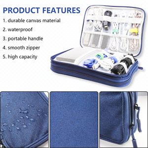 Étui rigide de voyage personnalisé avec fermeture éclair pour appareils électroniques, câbles, batteries externes et écouteurs – Expédition en <span class=keywords><strong>48h</strong></span> - Product Image 4