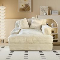 Salon Chambre Modulaire Grand Sol Canapé Confortable Mega Canapé Beige Grand Cordon Canapé pour les Jeux et la Relaxation