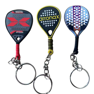 Porte-clés personnalisé <span class=keywords><strong>Arronax</strong></span> 3D en PVC souple, accessoire de raquette de padel avec anneau porte-clés intégré - Product Image 1