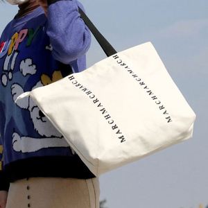 Stylish Wholesale Heavy Duty Clothing Custom Embroidery logo Canvas Shopping Tote <b>Bags</b> with Inner Pocket and Zipper - Product Image 4