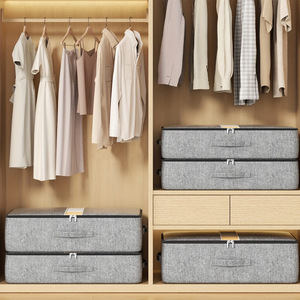 Under Bed <b>Storage</b> Bag Large Capacity Dustproof Rectangle Quilt <b>Storage</b> For Wardrobe - Product Image 4