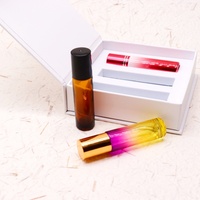 Coffret cadeau avec logo personnalisé Ensemble découverte de parfum Emballage de 5ml 10ml Mini flacons de bouteilles vides en verre Boîtes essentielles pour échantillons de cartes