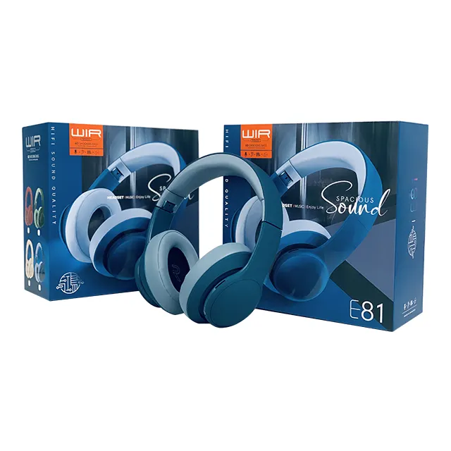 E81 Hot selling stereo hifi handsfree bt wireless headphone earphone with mic