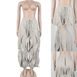 Pantaloni Cargo dal Design 685 <span class=keywords><strong>Chic</strong></span> da <span class=keywords><strong>donna</strong></span> <span class=keywords><strong>Casual</strong></span> <span class=keywords><strong>donna</strong></span> elegante con lanterna a balza pantaloni da lavoro Streetwear pantaloni da jogging per <span class=keywords><strong>donna</strong></span> - Product Image 4