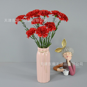 Fleurs artificielles en soie Dongchen Crafts, œillets de 8 cm à tige unique, pour décorations de maison et de mariage - Product Image 3