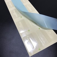 Crochet d'autocollants d'étiquette de joint de flèche verte pour boîtes d'emballage de câble de chargeur de pomme crochets auto-adhésifs en PVC Transparent 44*32mm