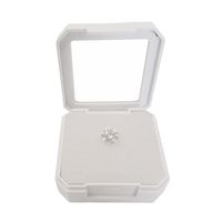 Boîte d'emballage pour bijoux octogonale 47x47mm avec couvercle rabattable, étui de présentation pour pierres précieuses et diamants, boîte de rangement en plastique pour pierres en vrac