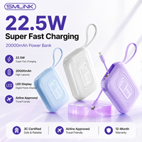Nouvelle Offre 2026 : Batterie Externe 20000 mAh avec Affichage LED, Charge Ultra-Rapide PD22.5W, Chargeur Portable pour Smartphone (OEM/ODM)