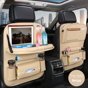 Organisateur de siège arrière de voiture universel pliable en cuir PU, anti-coup de pied, sacs de rangement, 5 couleurs, vente chaude - Product Image 6