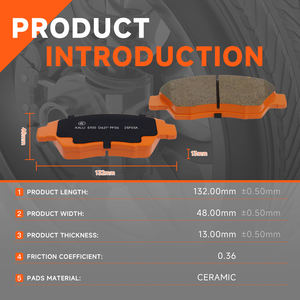 Kaluj Auto Parts Système de freinage de voiture Jeu de plaquettes de frein arrière D621 45022-SNE-A00 45022-T3L-A00 pour Honda <span class=keywords><strong>Civic</strong></span> VIII/IX Berlines - Product Image 2