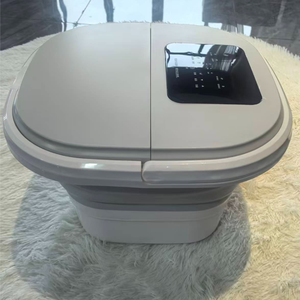Faltbares Elektrisches Vibrations-Fußmassagegerät Pediküre-Becken Kabellose Fernbedienung Tragbares Einweich-Massagegerät mit Rollen Wärmefunktion 2,3kg - Product Image 3