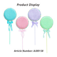 Ornement de Noël artisanal personnalisé, mignon, pailleté, multicolore, en forme de macaron, avec arbre à bonbons, pour Noël, fête festive, cadeau décoratif