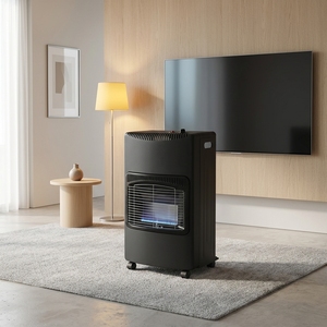 Nouveau modèle de <span class=keywords><strong>chauffage</strong></span> <span class=keywords><strong>au</strong></span> <span class=keywords><strong>gaz</strong></span> mobile d'intérieur à flamme bleue pour salons, <span class=keywords><strong>chauffage</strong></span> domestique économe en énergie avec roues - Product Image 1