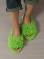 Nouvelles pantoufles d'intérieur en laine pour femmes printemps-automne 2024, fourrure ouverte, antidérapantes, pantoufles en coton pour la maison, doublure en PVC, pantoufles en laine pour l'hiver
