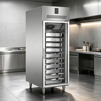 Réfrigérateur vertical commercial à porte unique, type européen, en acier inoxydable, pour restaurant, GN -22C, dégivrage automatique, OEM ODM