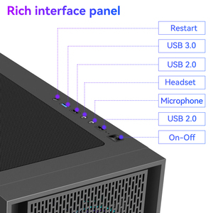 Funda compacta para PC para juegos SNOWMAN con sistema de refrigeración eficiente de vidrio templado y ventiladores RGB para una experiencia de juego inmersiva - Product Image 6