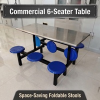 Table et tabouret pliables pour cantine scolaire et d'entreprise, directement de l'usine