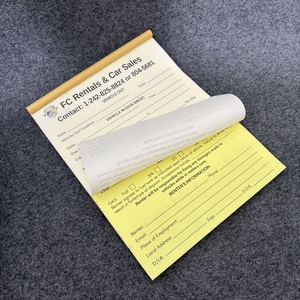 Carnet de reçus/tickets personnalisé avec impression couleur du logo, papier autocopiant NCR 2 plis pour concessionnaires automobiles - Product Image 2