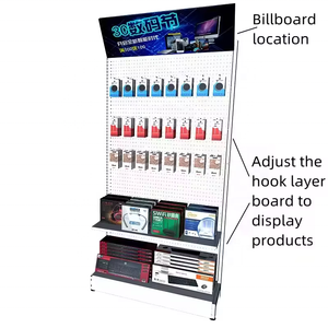 Support <span class=keywords><strong>d</strong></span>'affichage moderne en métal pour panneau perforé pour hall <span class=keywords><strong>d</strong></span>'exposition, vente au <span class=keywords><strong>d</strong></span>étail, quincaillerie, outils électriques, accessoires <span class=keywords><strong>de</strong></span> voiture, <span class=keywords><strong>moto</strong></span>, téléphone - Product Image 4