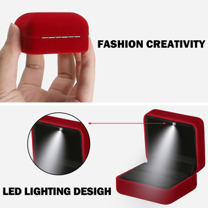 Manufacturer's Hot Selling High-end LED <b>Lights</b>, Jewelry Spray Paint Jewelry Boxes, Ring Boxes, Velvet Necklace Packaging Boxes - Product Image 2