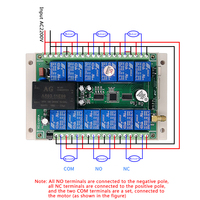Module de relais sans fil AG-C1201A 12 canaux longue portée 3000m avec télécommande RF pour moteur de porte de garage et pompe avec émetteur