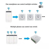 Interrupteur intelligent Wi-Fi mini 16A, prend en charge la commande bidirectionnelle, module d'automatisation de la maison intelligente, compatible avec l'application Smart Life Alexa Google Home, interrupteur mural