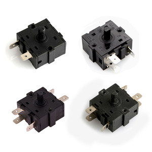 สวิตช์โพเทนชิโอมิเตอร์แบบหมุน250V สวิตช์ควบคุมอุณหภูมิเครื่องทำความร้อนไฟฟ้าน้ำมัน5ตำแหน่งสีดำ - Product Image 1