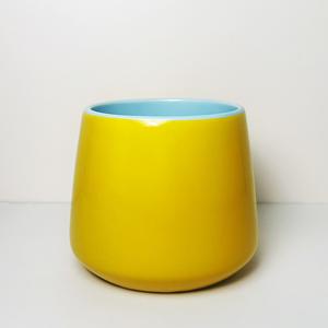 Custom <b>Ceramic</b> Mug Yellow Blue Interior Single <b>Cup</b> With Handle Business Gifts - Product Image 4