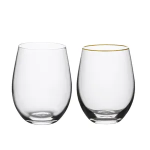 2023 नई क्लासिक सुरुचिपूर्ण शराब चश्मा बिना डंडी जाम पेय कप सेट नेतृत्व-नि: शुल्क क्रिस्टल चश्मा हाथ-उड़ा पीने ग्लास कप