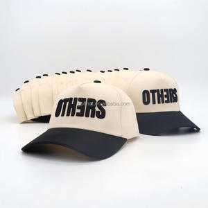 Casquettes de baseball structurées à 5 panneaux en sergé bicolore, promotion de marque OEM, vente en gros, broderie 3D en relief personnalisée, chapeau de sport - Product Image 4