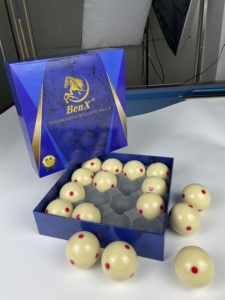 Bola de Billar Profesional BenX Grado 8A con Seis Puntos, 2 1/4 Pulgadas, 6oz, Resina de Alta Calidad para Pedidos Personalizados al por Mayor - Product Image 4