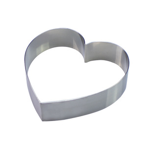Stainless Steel Heart Shape Mousse Ring 4 6 8 Inch Reusable Cake Mold For Cheesecake Tiramisu - Product Image 1