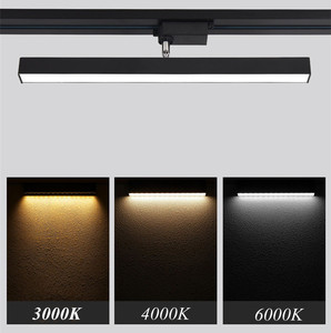 Chất lượng cao <span class=keywords><strong>COB</strong></span> LED theo dõi ánh sáng có thể điều chỉnh Chùm tia góc đường sắt từ lịch thi đấu cho hiện đại tuyến tính Spotlight chiếu sáng - Product Image 5