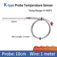 Sonda Termoeléctrica de 50/100/150/200 mm de Longitud Personalizable con Cable Trenzado Antiinterferencias para Extrusora, Horno y Maquinaria de Plástico