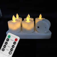 Fournisseur en gros OEM/ODM certifié CE FCC ROHS de bougies LED sans flamme à piles avec mèche mobile pour mariage