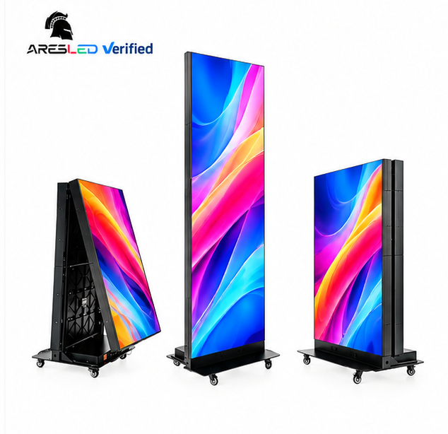 LED Foldable Poster Screen P1.25 P2.5 High Resolution Portable LED Advertising Display for Retail Store Exhibition Trade Show