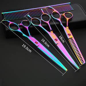 Tijeras de Entresacar Curvas Profesionales para Peluquería Canina, Acero Inoxidable Japonés 440C, Herramientas para Recortar el Pelo de Mascotas, <span class=keywords><strong>Venta</strong></span> al por Mayor de Fábrica - Product Image 5