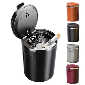 Cendrier de voiture multifonctionnel avec couvercle, disponible en quatre couleurs, cendrier anti-cendres pour véhicule, vente en gros et personnalisation - Product Image 1