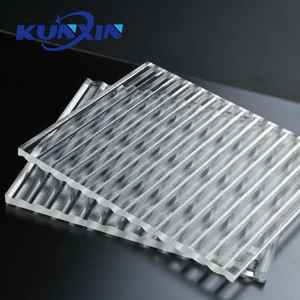 Foglio acrilico di plastica ondulato a strisce spesse 2 - 10 mm in rilievo a coste testurizzato foglio attile - Product Image 2