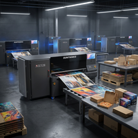 Imprimante industrielle Sunthinks SE528 à passage unique pour la production d'emballages en carton ondulé et en papier, pour une sortie CMYK de haute qualité