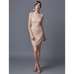 Robe de soirée à sequins dos nu, taille naturelle, pour dîner - Product Image 2