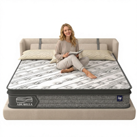 Matelas à ressorts compressés 10 pouces, matelas en boîte, mousse à mémoire de forme 7 zones, lit et matelas, colchones, matratze
