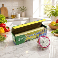 Film alimentaire transparent en PVC souple auto-adhésif de qualité alimentaire, taille personnalisée, film étirable pour salade et sandwich, rouleau jumbo