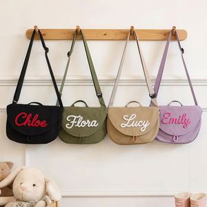 Bolsa de Lona Personalizada con Bordado, para Niños, Estilo Bandolera, Color Sólido, Ideal para Viajes, Perfecta para Baby Shower - Product Image 3