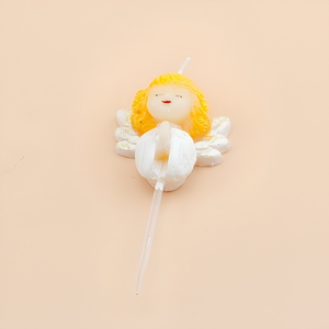 Eleganti Candele a Forma di <span class=keywords><strong>Angelo</strong></span> Senza Fumo per Capodanno, Pasqua, Feste, Decorazione Torte di <span class=keywords><strong>Compleanno</strong></span> per Ragazze, Nuovo Design di Fabbrica - Product Image 3
