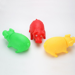 Jouet pour animaux de compagnie en forme de cochon à picots, jouet à mâcher en PVC pour soulager le stress, utilisation en intérieur, couleur aléatoire - Product Image 2