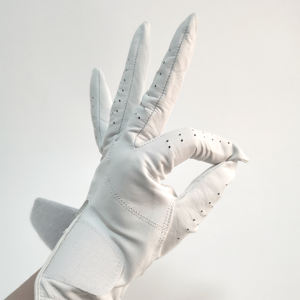 Guanti in pelle di pecora personalizzati con stampa Cabretta in pelle guanto da Golf con il proprio Logo per le mani - Product Image 4