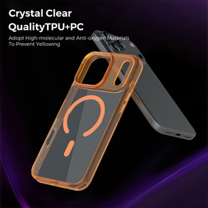 Funda Transparente para Teléfono Móvil con Protección de Lente Magnética Antiarañazos para iPhone 17Air 16 15 14Pro Max, Carcasa Trasera Transparente Resistente a Golpes - Product Image 5