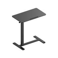 Bureau réglable assis-debout avec port USB et plateau extensible en métal pour ordinateur portable, matériau de surface Nine